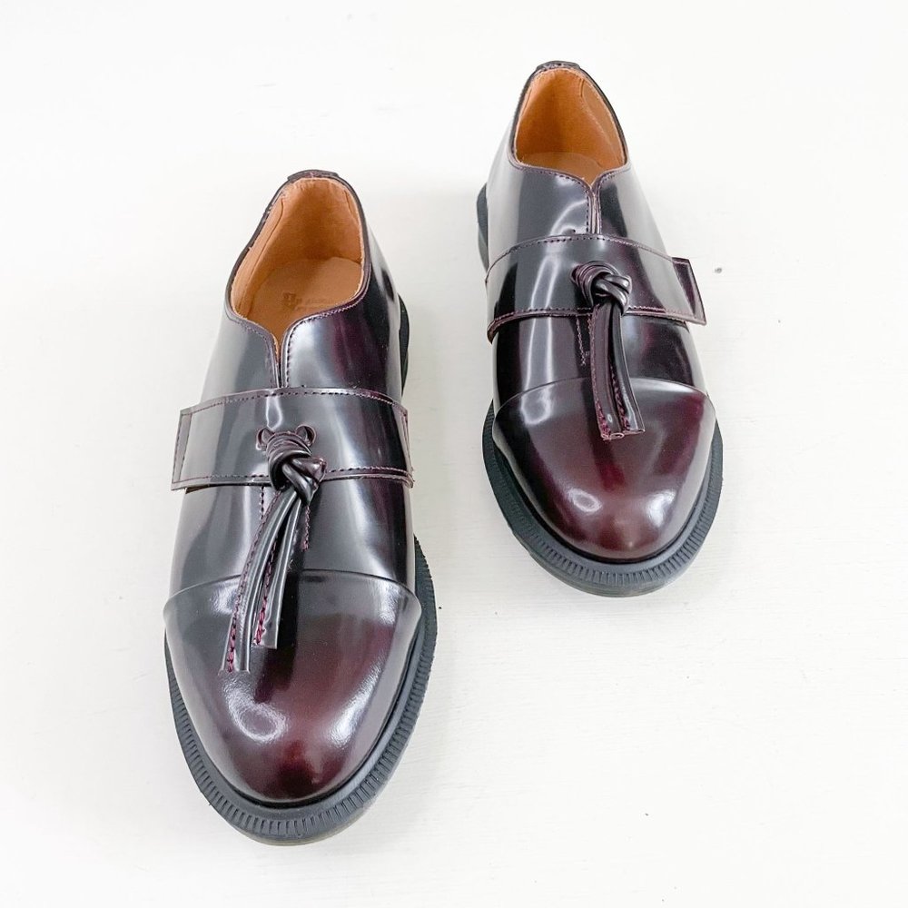 Dr. Martens Burgundy Leather Tassel Loafers
